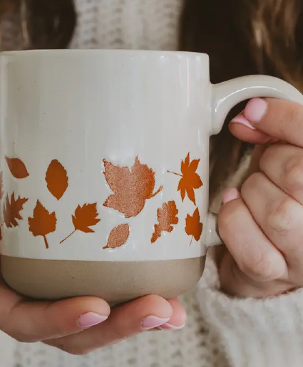 Orange Leaves Fall Mug 