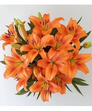 Orange Lilies Bouquet  Hand Tied Bouquet