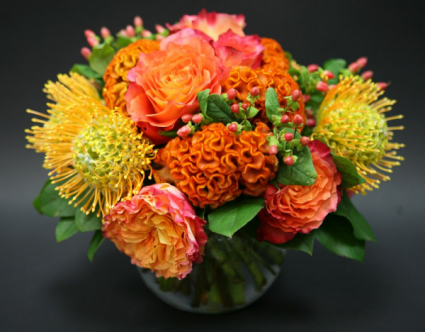 Orange mixed pave arrangement 