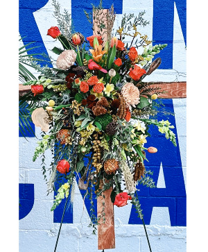 orange rustic cross  Rustic