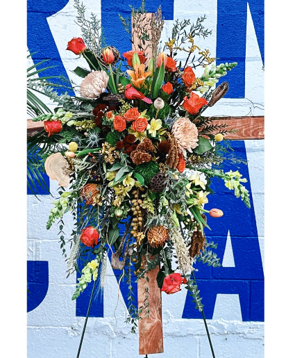 orange rustic cross  Rustic