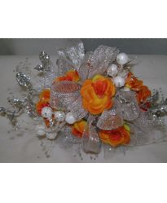 Orange Silver Pearl Corsage Corsage