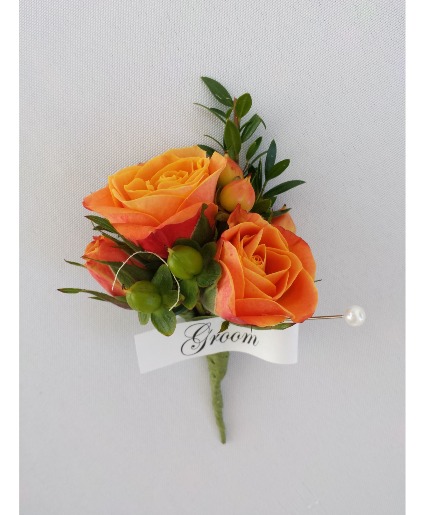 ORANGE SPRAY ROSE BOUT PROM