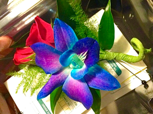Orchid and Rose Boutonnières 