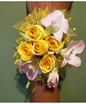 Dendrobium Orchid and Rose Corsage 