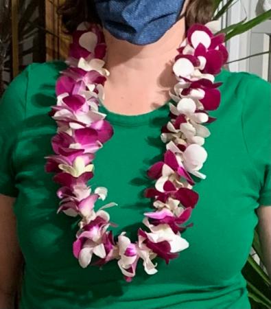 Orchid flower lei necklace  Lei
