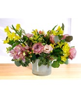 Orchid Macaroon Ceramic Pot Arrangement