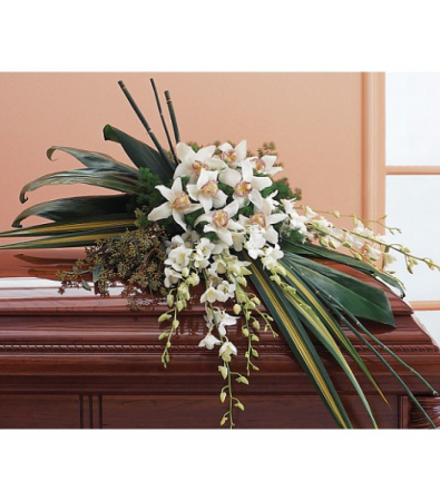 Orchid Opulence  Casket Spray