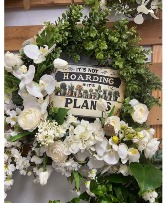 Orchid Spring Wreath Silk Home Wreath