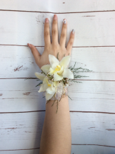 Orchid (White) Wrist Corsage