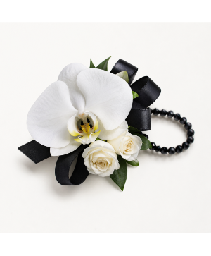 Orchids and Roses customizable corsage wrist style corsage