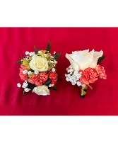 Oriental Hue Wrist Corsage and Boutonnière 