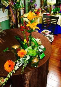 oriental lilies with twist high style