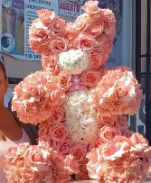 Oso centado forrado en flores ternurita en flores