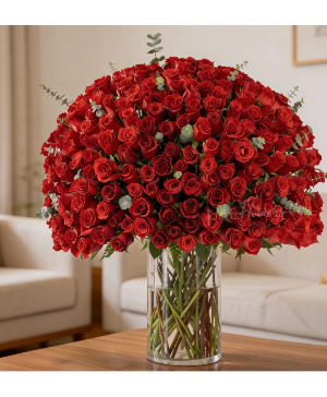 Our Exquisite 150 red  roses Arrangement 