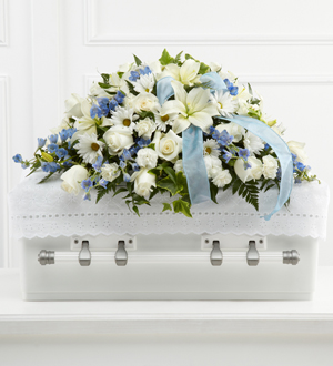Our Little Angel (boy) Casket Spray-child in Hesperia, CA | FAIRY TALES FLOWERS & GIFTS