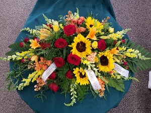 Outdoorsy Casket Spray FS-2 Funeral Arrangement