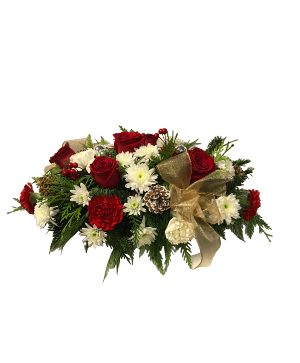 Oval Traditional Christmas Centrepiece 