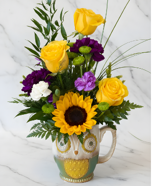 Wise and Cheerful Blooms Mug Powell Florist Exclusive