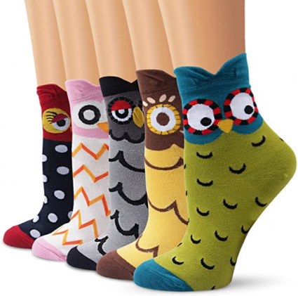 Owl Socks, sold as single pair 