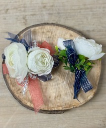 P100- Petal Perfection Faux Corsage and Boutonniere set