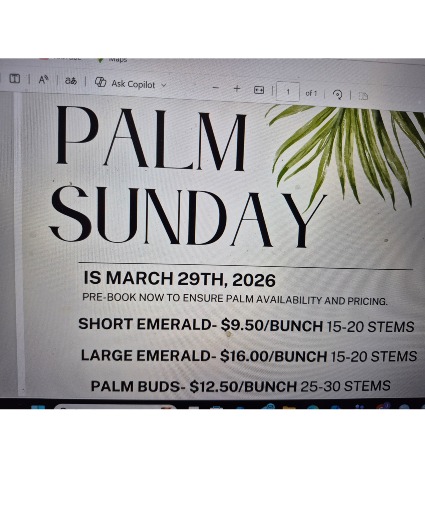 Palm Sunday Leaves 