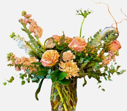 Pantone Peach Fuzz Vase Arrangement