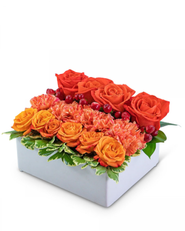 Papaya Pave Flower Arrangement