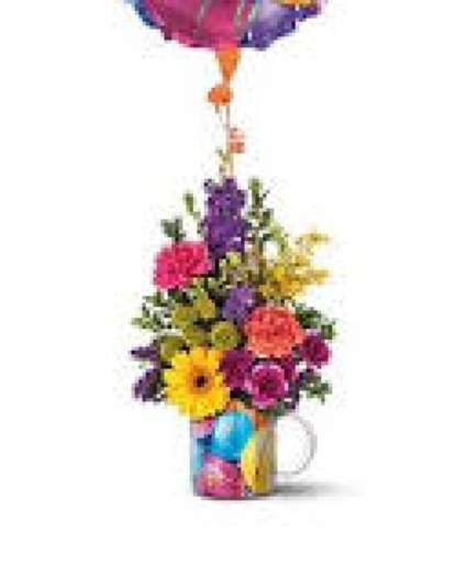Party Starter Birthday Bouquet Hand-painted mug 