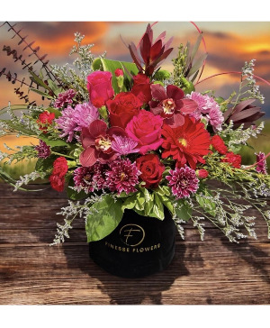 Velvet Calgary Sunset Garden Velvet Box Arrangement