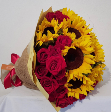 PASSION RED AND SUNFLOWERS!  in Bronx, NY | ALTA FLORISTERIA