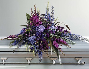 Passionate Purples Casket Spray