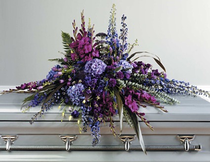 Passionate Purples Casket Spray