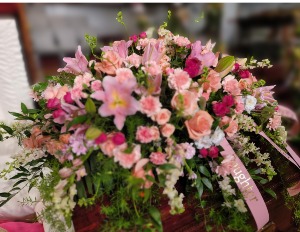 Passionate Remembrance casket spray