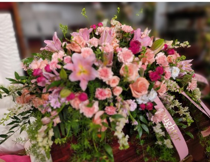 Passionate Remembrance casket spray