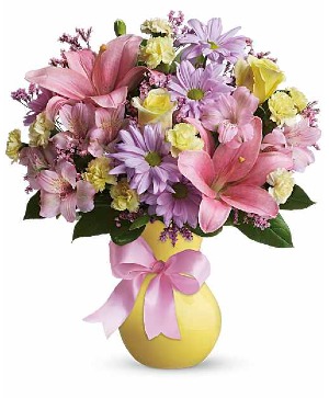 Pastel Blossoms Vase Arrangement