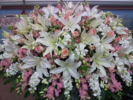 pastel color casket sympathy