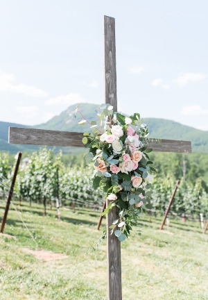 pastel cross ceremony