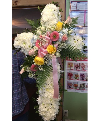 Pastel Cross Easel arrangement