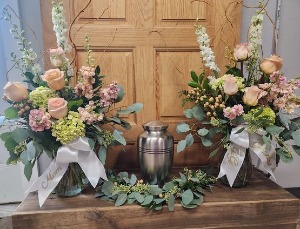 Pastel Duo Two Cremation Arrangements