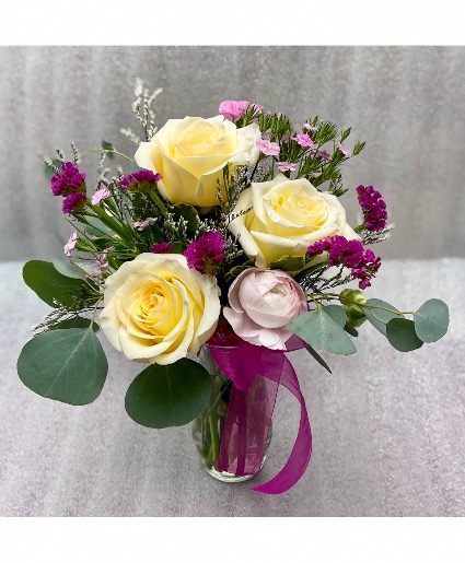 Pastel Posie Vase arrangement. 