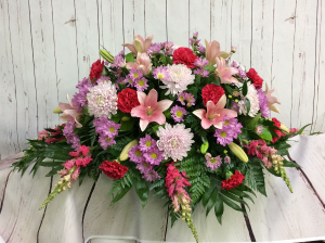 Pastel Farwell Casket Spray 