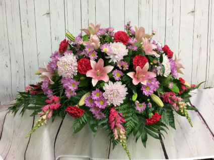 Pastel Farwell Casket Spray 