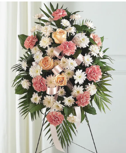 Pastel Floral Sympathy Standing Spray 