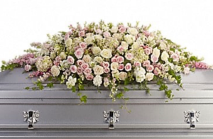Pastel Garden Casket Spray  Funeral Casket Spray 