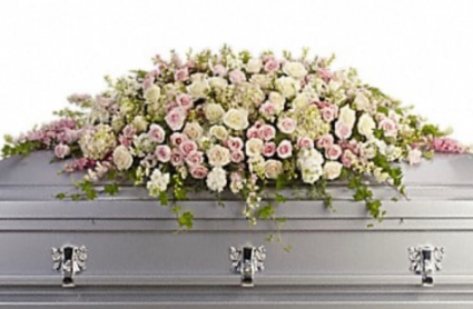 Pastel Garden Casket Spray  Funeral Casket Spray 