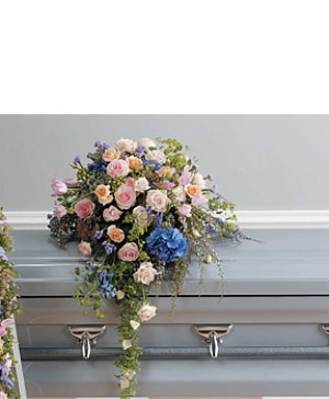 Pastel Garden Tribute  Casket Spray