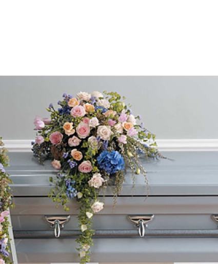 Pastel Garden Tribute  Casket Spray