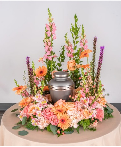 Pastel Garden Urn Tribute 