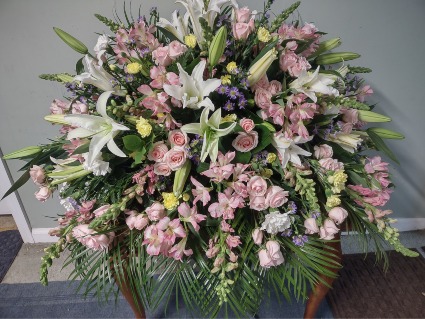 Pastel & Light Fresh Casket Spray